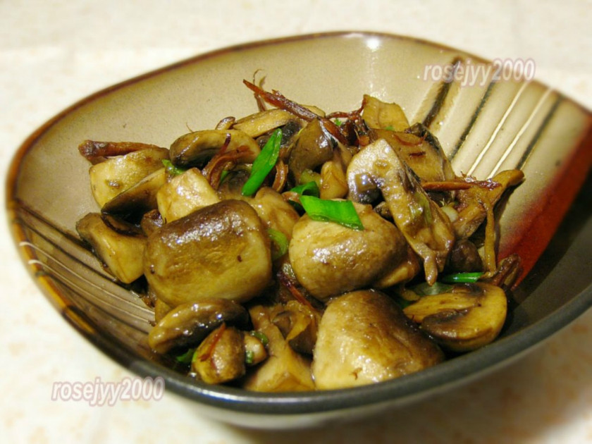 火腿烧蘑菇