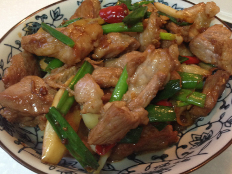 葱爆猪腰肉片
