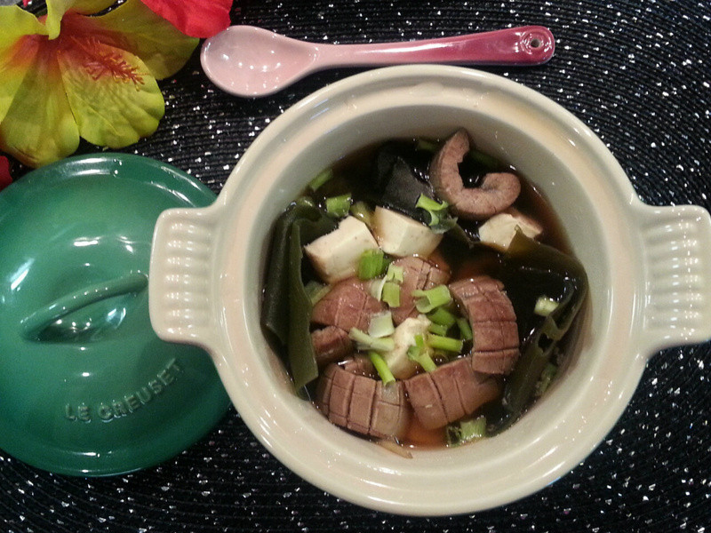 海带豆腐腰花汤