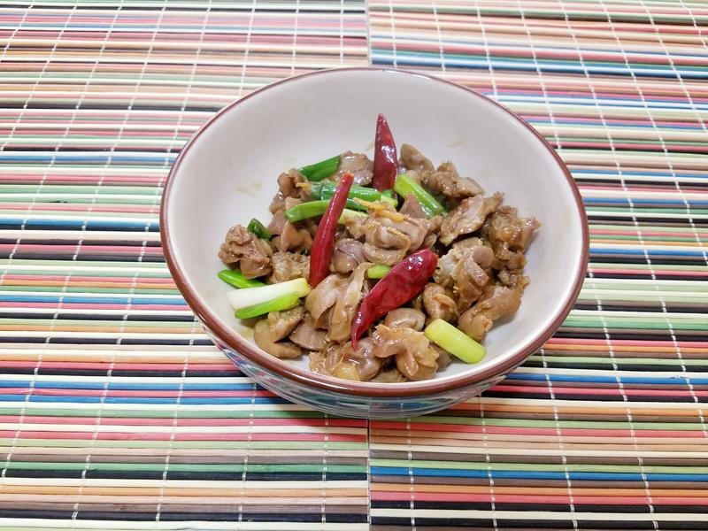 青葱姜烧鸡胗