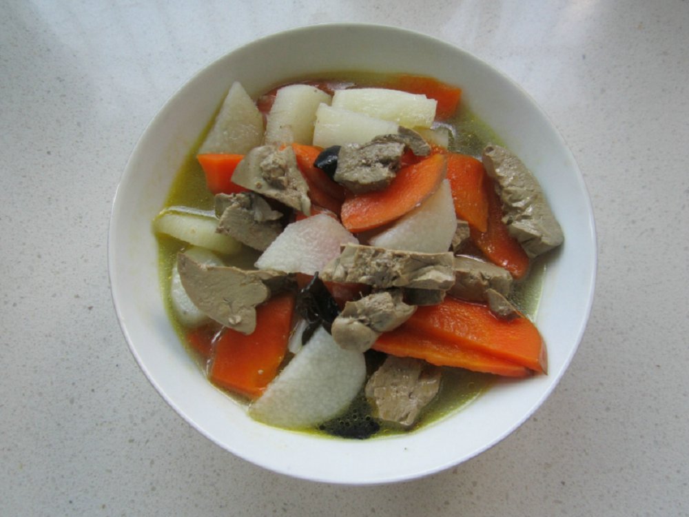 山药胡萝卜鸭肝汤