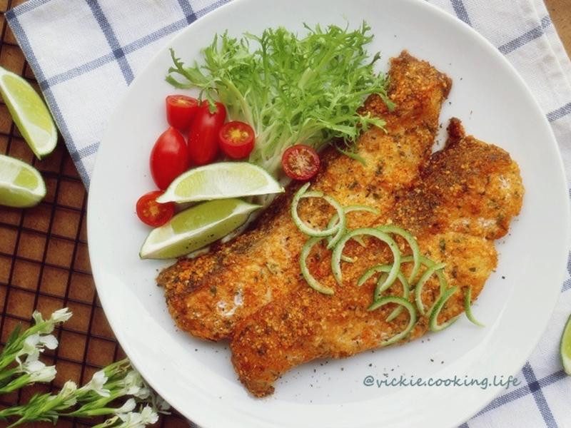 香料起司龙胆石斑鱼排