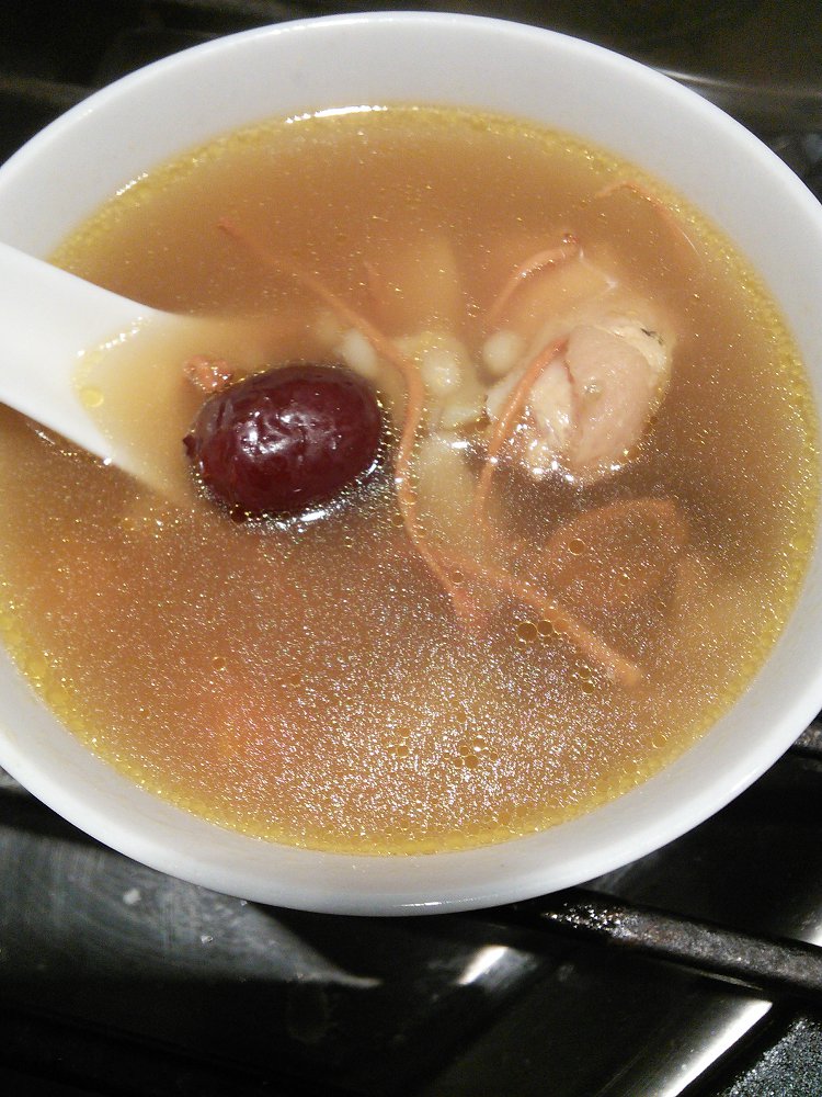 虫草花煲老母鸡汤