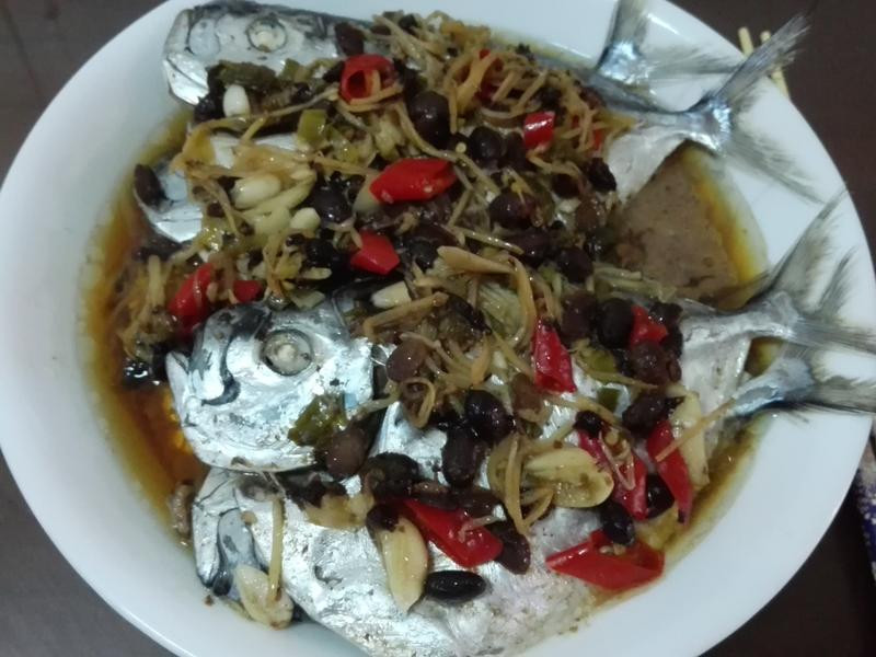 豆豉蒸皮刀鱼
