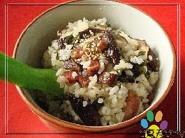 香菇香肠裙带菜菜饭