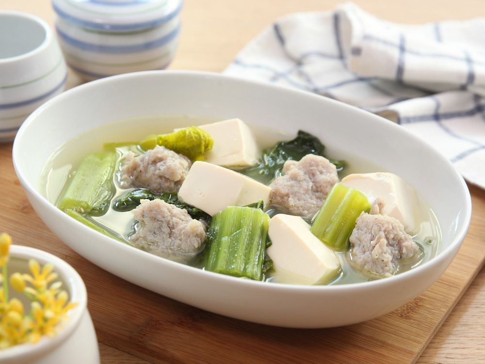 鲮鱼球豆腐芥菜汤