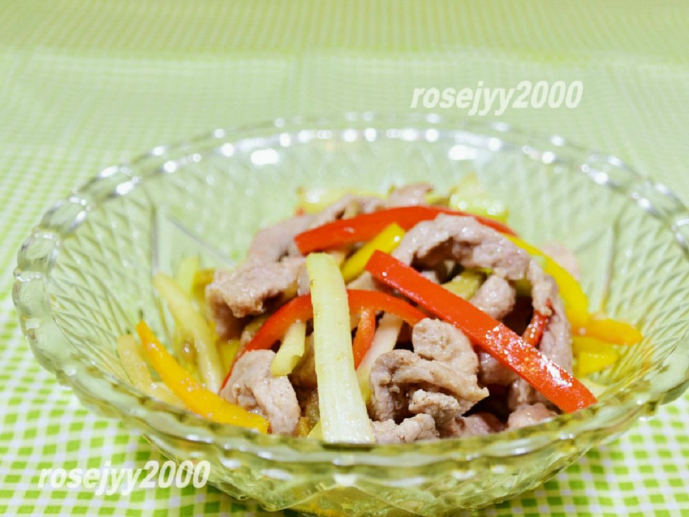 西芹榨菜炒肉丝