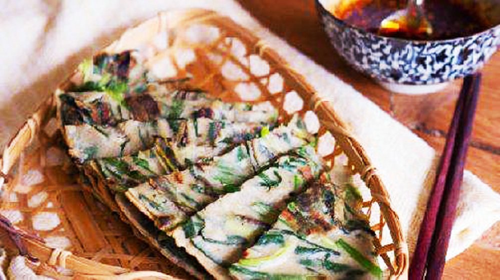 苦荞韭菜饼