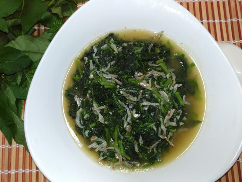 小鱼干黑粒仔菜羹