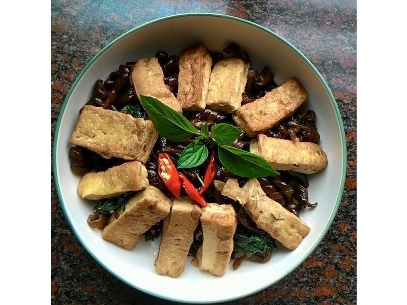 香煎豆腐炒海带