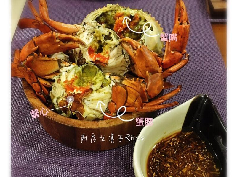 花雕蒸螃蟹佐姜醋酱汁