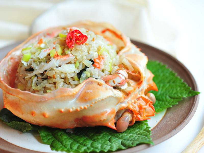 红蟹肉炒饭