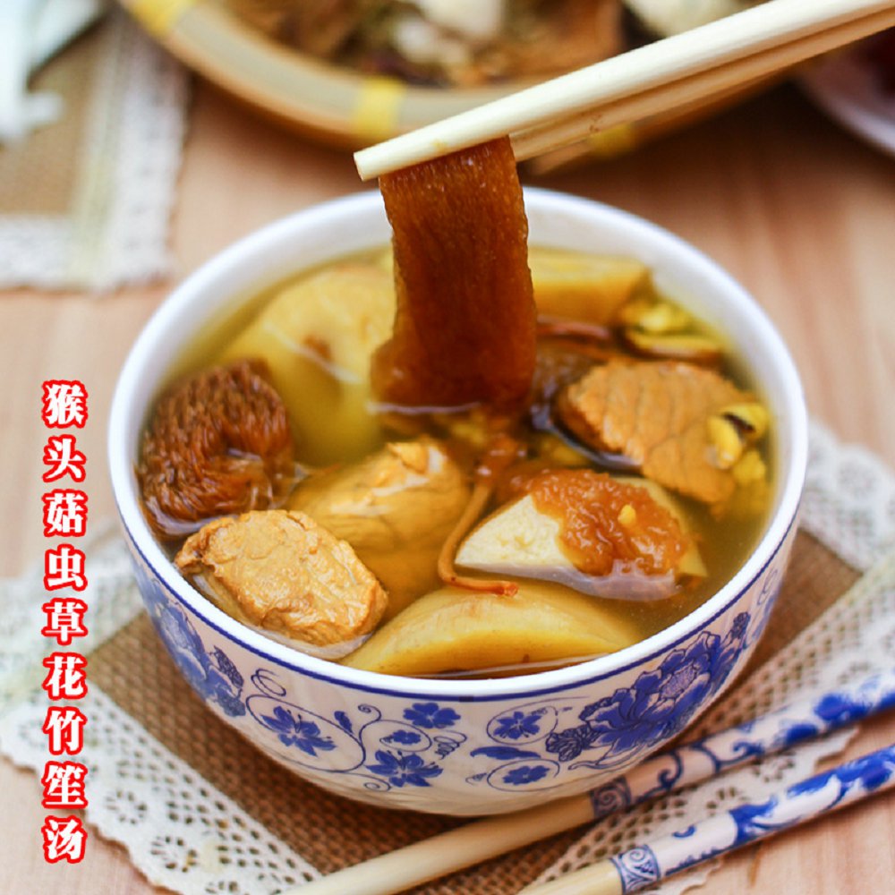 广东老火靓汤-猴头菇虫草花竹笙汤