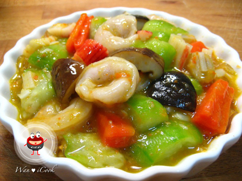 蟹黄丝瓜鱼饺粉丝褒