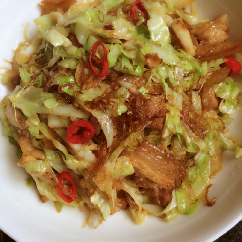 粉丝炒卷心菜