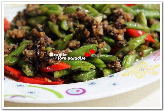 橄榄菜肉末豆角