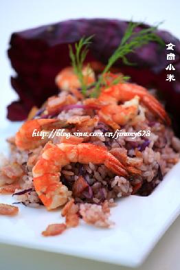 紫甘蓝乳酪烩米饭