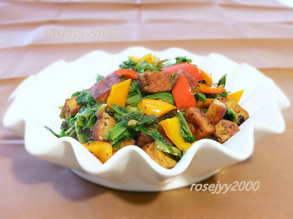 油麦菜炒豆干