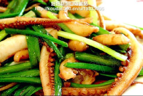 鱿鱼丝炒韭菜