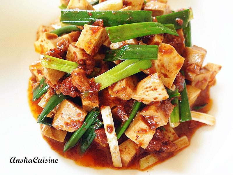 辣肉酱炒豆干