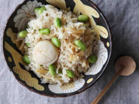 干贝毛豆炊饭