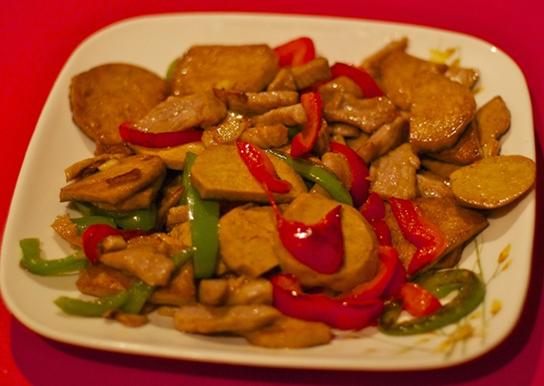 肉丝炒素鸡
