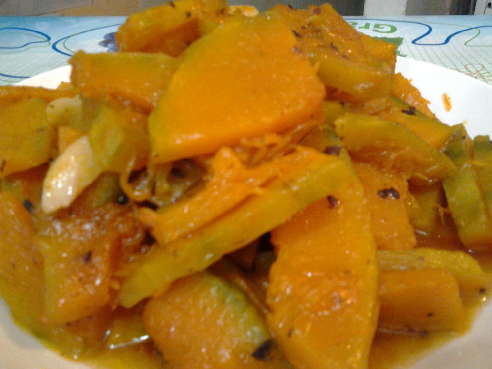 蒜头豆豉炒南瓜
