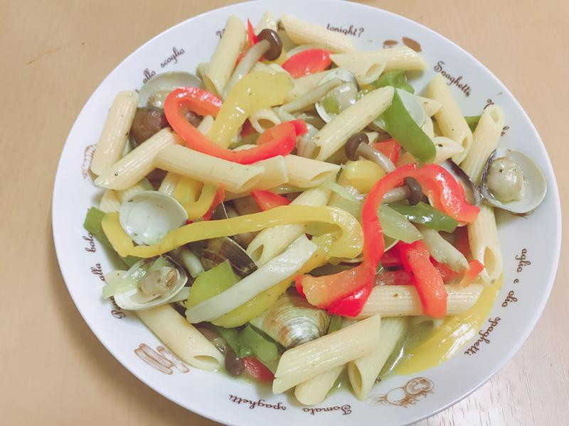 青酱蛤蛎青椒意面