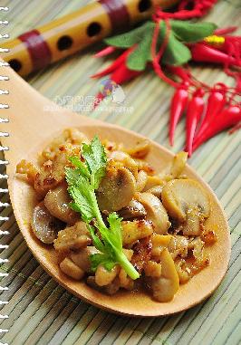 东北小炒-口蘑鸡肉片
