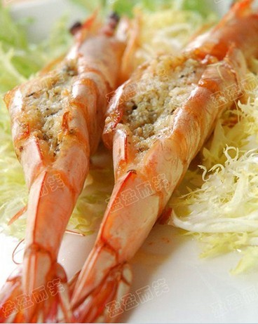 蒜茸香草烤海虾