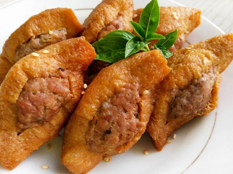 酱烧油豆腐镶肉