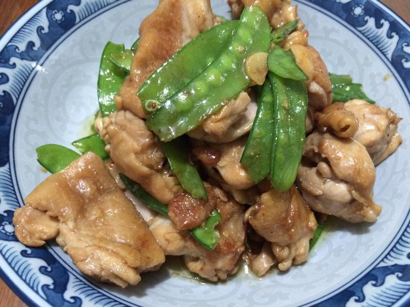 荷兰豆香蒜鸡