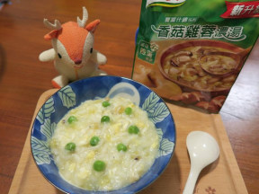 吻仔鱼青豆番薯粥