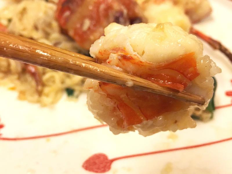 焗龙虾干贝乌鱼子拌面