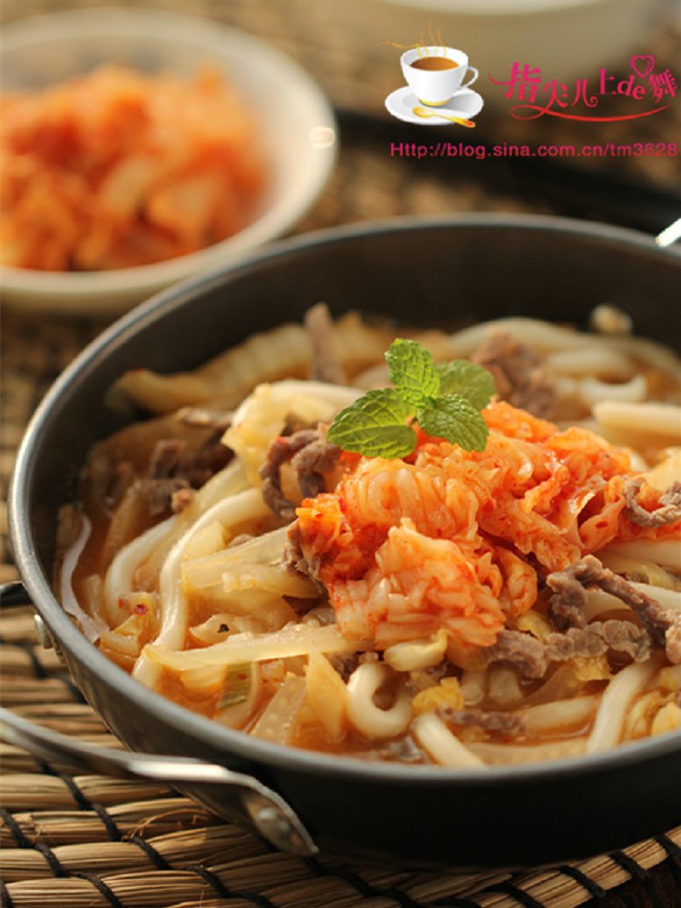 泡菜牛肉乌冬面
