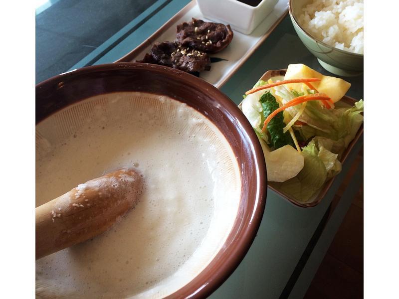 烧烤牛舌山药泥定食