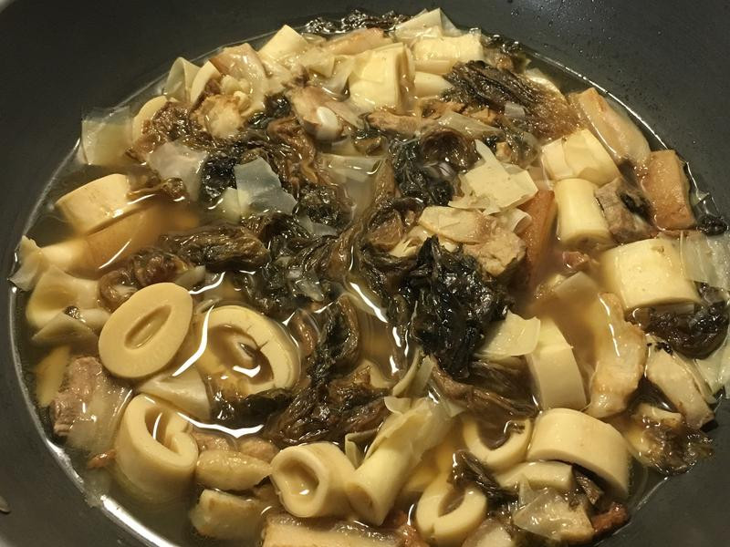 卤梅干菜桂竹笋