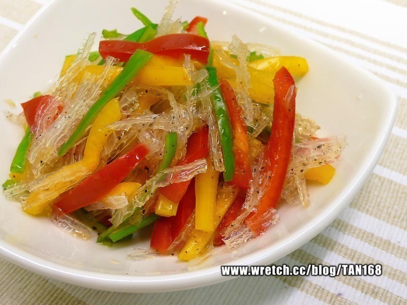果汁甜椒洋菜丝