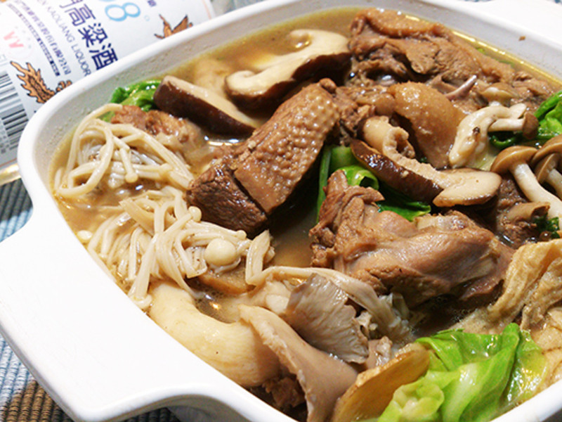 酒香百菇姜片鸭