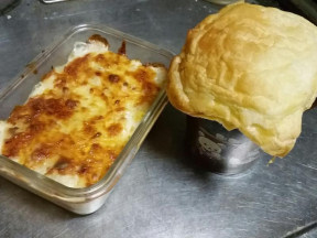 白酱焗烤通心粉&酥皮浓汤