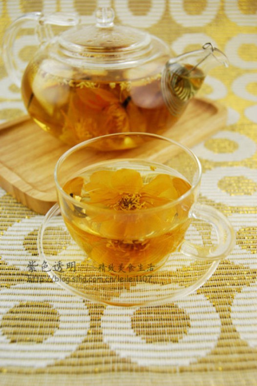 金莲金桔桂花茶