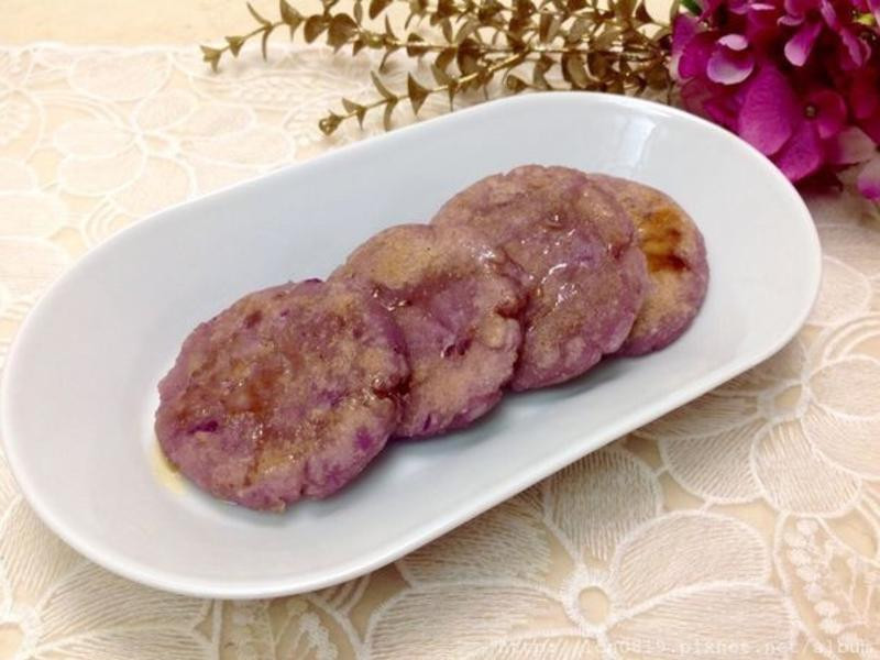 糯米粉紫山药煎饼