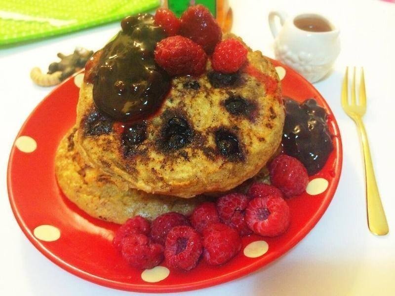 蓝莓覆盆子松饼