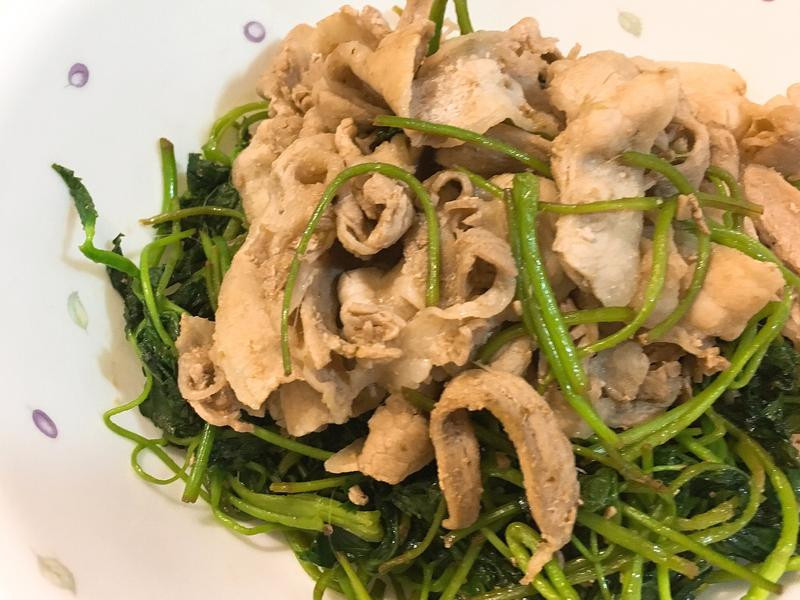 山芹菜炒肉片