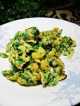 荠菜炒鸡蛋