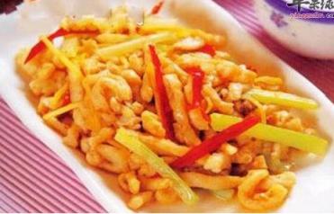 芹黄炒鳝片