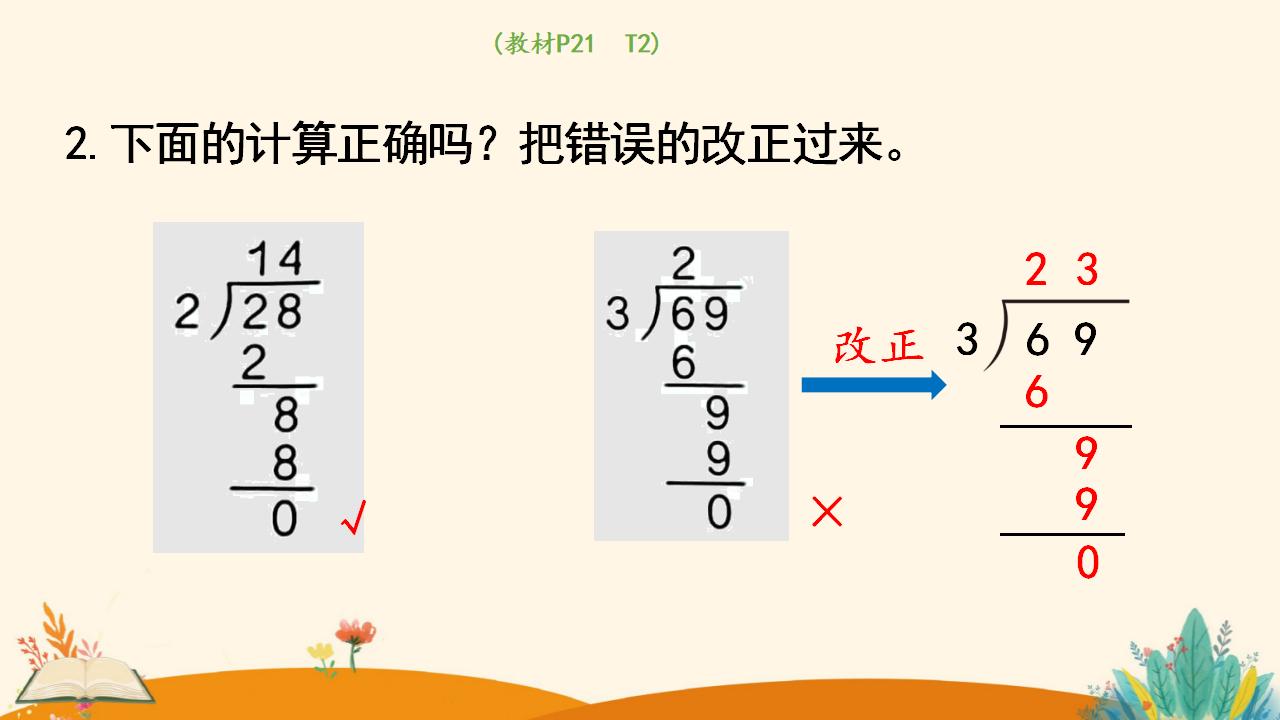 三年级下册数学资料《 两位数除以一位数 （商是两位数）》PPT课件（2024年）共19页