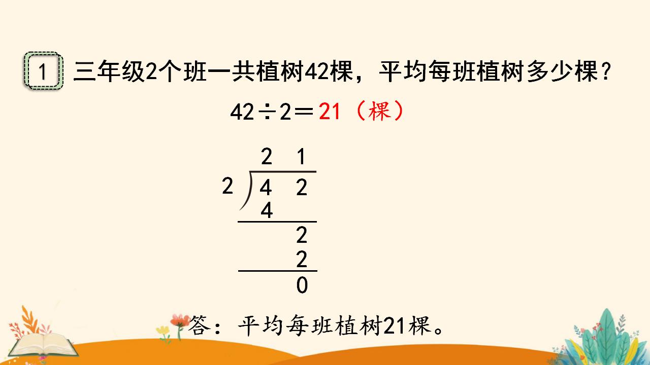 三年级下册数学资料《 两位数除以一位数 （商是两位数）》PPT课件（2024年）共19页