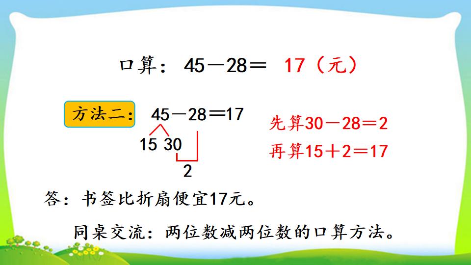 三年级上册数学资料《两位数减两位数口算》PPT课件（2024年）共16页