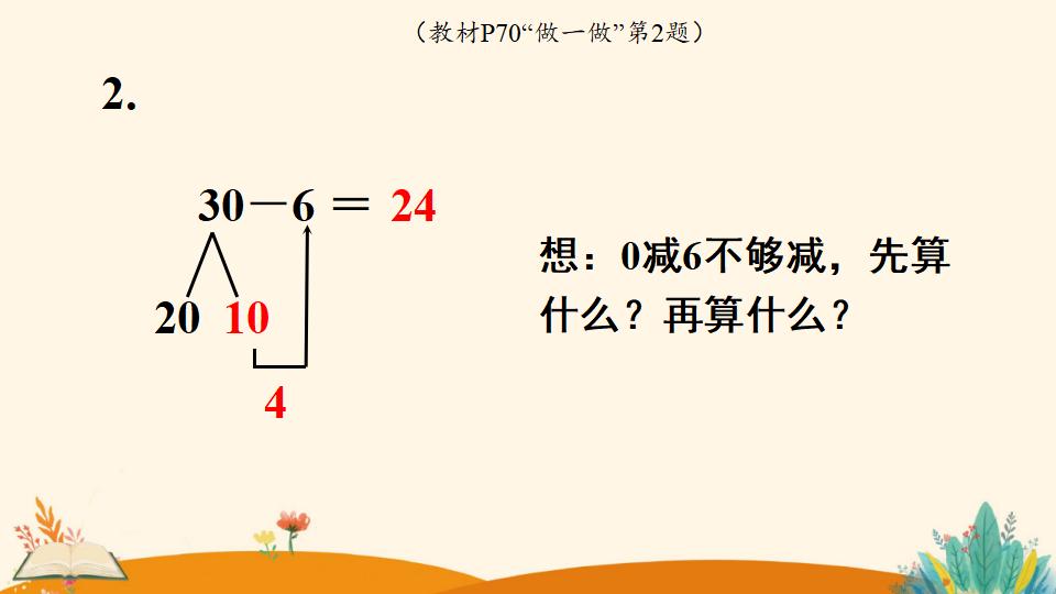 一年级下册数学资料《 两位数减一位数、整十数（2）》PPT课件（2024年人教版）共11页